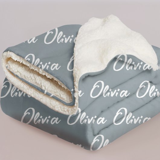 Minimalist Stormy Sky Custom Blanket for Her & Him Sherpa Deken