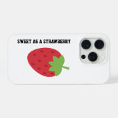 Minimalist Strawberry Pattern iPhone Case Hoesje (Achterkant horizontaal)