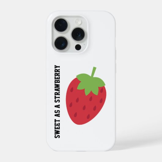 Minimalist Strawberry Pattern iPhone Case Hoesje (Achterkant)