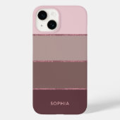 Minimalist Stripes in Pink Tones with Glitter Case-Mate iPhone Case (Achterkant)