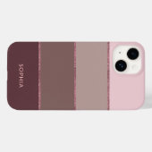 Minimalist Stripes in Pink Tones with Glitter Case-Mate iPhone Case (Achterkant (horizontaal))