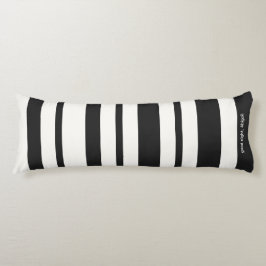 Minimalist stripes of black and white lichaamskussen
