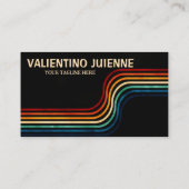 Minimalist stripes retro style consultant visitekaartje (Achterkant)