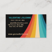 Minimalist stripes retro style consultant visitekaartje (Voorkant)