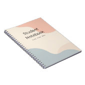 Minimalist Student Notebook Pastel Journal Notitieboek (Rechterzijde)