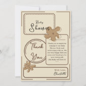 Minimalist Style Flower Baby Shower Bedankkaart (Voorkant)