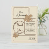 Minimalist Style Flower Baby Shower Bedankkaart (Staand voorkant)