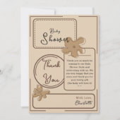 Minimalist Style Flower Baby Shower Bedankkaart (Voorkant)