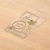 Minimalist Style Flower Notes Baby Shower Acryl Uitnodigingen (Laagn)