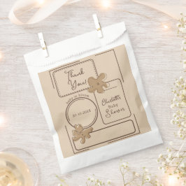 Minimalist Style Flower Notes Baby Shower Bedankzakje