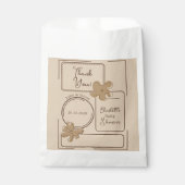 Minimalist Style Flower Notes Baby Shower Bedankzakje (Voorkant)