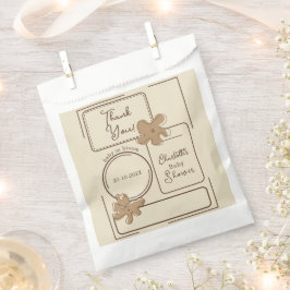 Minimalist Style Flower Notes Baby Shower Bedankzakje