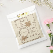 Minimalist Style Flower Notes Baby Shower Bedankzakje (Gezegeld)