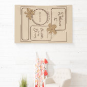 Minimalist Style Flower Notes Baby Shower Spandoek (Insitu)