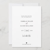 Minimalist Style One Photo Save The Date Kaart (Achterkant)