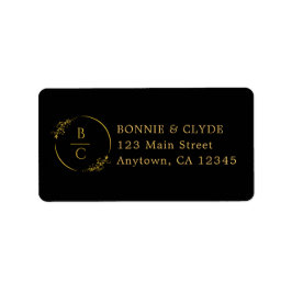 Minimalist Stylish Black Mailing Label Design