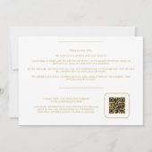 Minimalist Stylish Gold & Blue Snowflake Photo Save The Date (Achterkant)