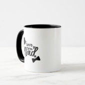 Minimalist Stylish Monochrome Love You Dad Classy Mok (Voorkant links)