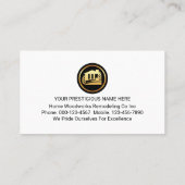 Minimalist Stylish Timber Wood Interior Decor Visitekaartje (Achterkant)