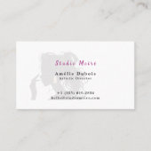 Minimalist Subtle Luxury Salon QR Code Visitekaartje (Voorkant)
