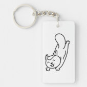 Minimalist Sugar Glider Line Art Sleutelhanger (Voorkant)