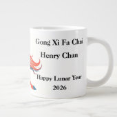 Minimalist Sumi-e Horse 2026 Zodiac Gift Grote Koffiekop (Rechts)