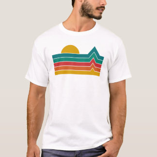 Minimalist sun and waves t-shirt