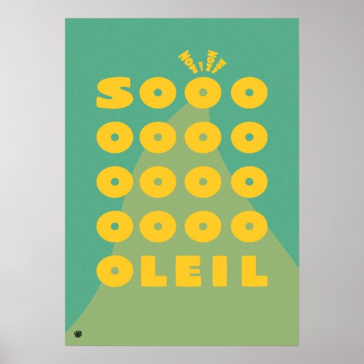 Minimalist Sun Quote Art Print 'Soleil' (Voorkant)