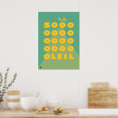 Minimalist Sun Quote Art Print 'Soleil' (Keuken)