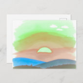 Minimalist Sunset Postcard  Briefkaart (Voorkant / Achterkant)