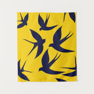 Minimalist Swallow Small (34" x 40") Tapestry Wandkleed