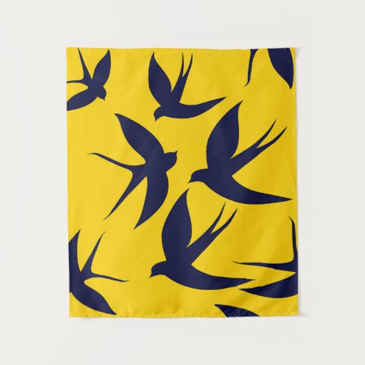 Minimalist Swallow Small (34" x 40") Tapestry Wandkleed (Voorkant)