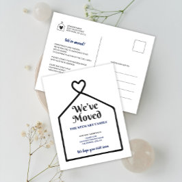 Minimalist Sweet Home We hebben nieuw adres verpla Briefkaart