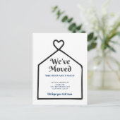 Minimalist Sweet Home We hebben nieuw adres verpla Briefkaart (Staand voorkant)