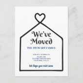 Minimalist Sweet Home We hebben nieuw adres verpla Briefkaart (Voorkant)