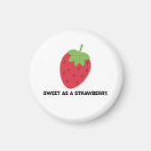 Minimalist sweet strawberry Magnet  (Voorkant)