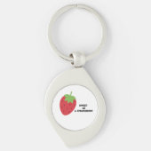 Minimalist sweet strawberry  sleutelhanger (Voorkant)