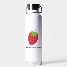 Minimalist sweet strawberry Water Bottle Waterfles