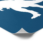 Minimalist T-Rex Dinosaur Silhouette Nursery Wall Poster (Hoek)