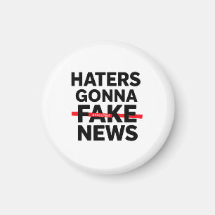 Minimalist T-Shirt Design with "Haters Gonna Fake Magneet