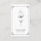 Minimalist Tattoo Artist Card with QR Code Visitekaartje (Voorkant)