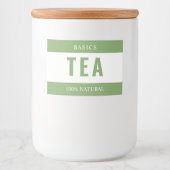 Minimalist TEA Label for Containers Voedselcontainer Etiket (Voorkant)