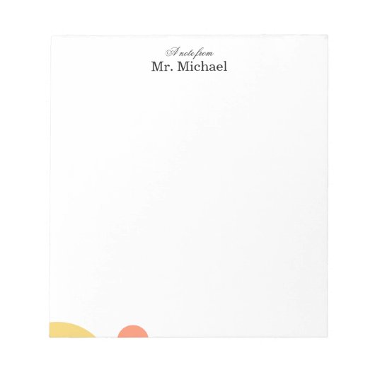 Minimalist Teacher Notepad Notitieblok (Voorkant)