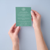 Minimalist Teal Green Business Logo Promotional Flyer (Hand)