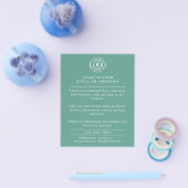 Minimalist Teal Green Business Logo Promotional Flyer (Enkel)