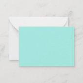 Minimalist Teal Two Border Monogram Note Card Notitiekaartje (Achterkant)