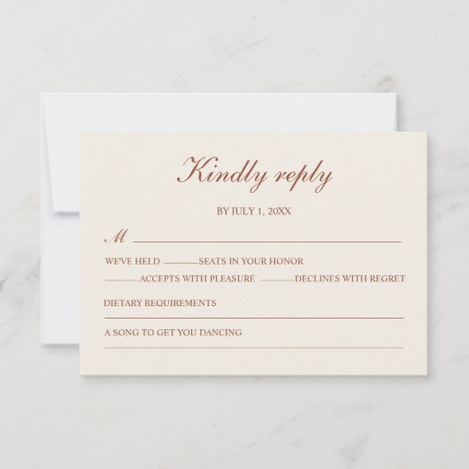  Minimalist Terraco Simple Elegant RSVP (Voorkant)