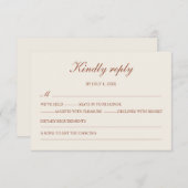  Minimalist Terraco Simple Elegant RSVP (Voorkant / Achterkant)