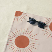 Minimalist Terracotta Abstract Boho sun custom  Strandlaken (In situ)
