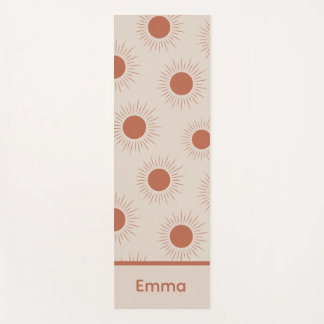 Minimalist Terracotta Abstract Boho sun custom  Yogamat